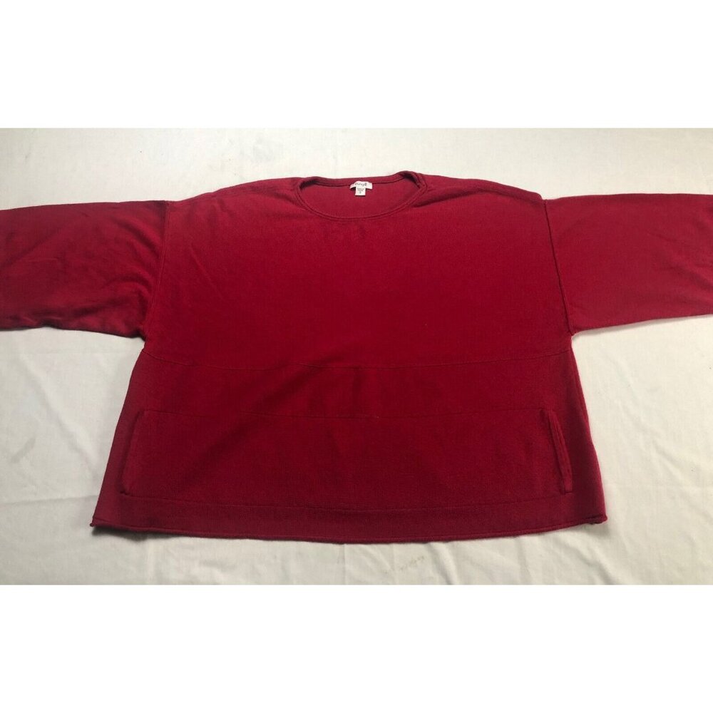 Pure Jill Shirt Womens Size Small Pockets Stretch Red Kimono Sleeves
